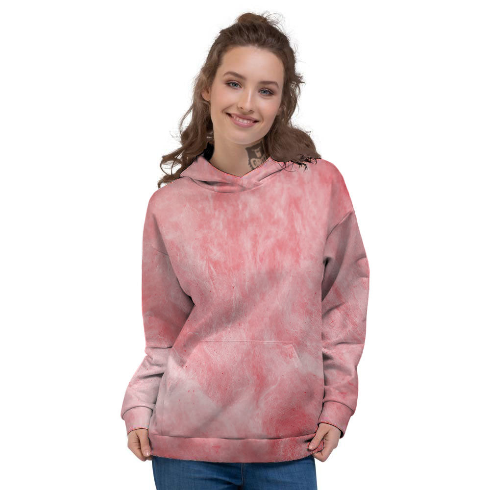 Cotton Candy Pink Print Women's Hoodie-grizzshop