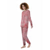 Cotton Candy Pink Print Women's Pajamas-grizzshop