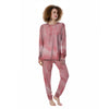 Cotton Candy Pink Print Women's Pajamas-grizzshop