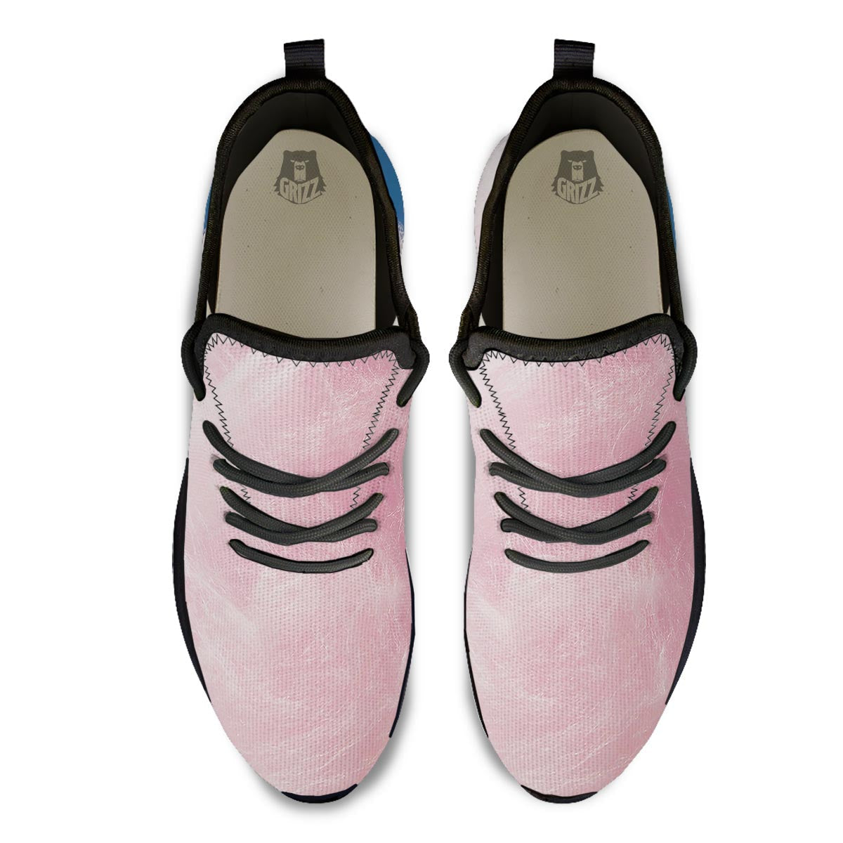 Cotton Candy Sweet Print Black Athletic Shoes-grizzshop