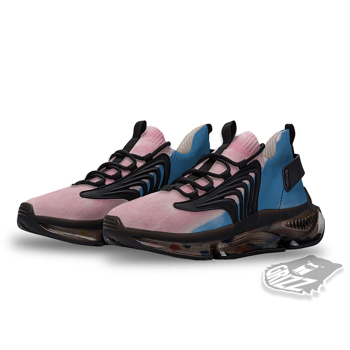 Cotton Candy Sweet Print Black Gym Shoes-grizzshop