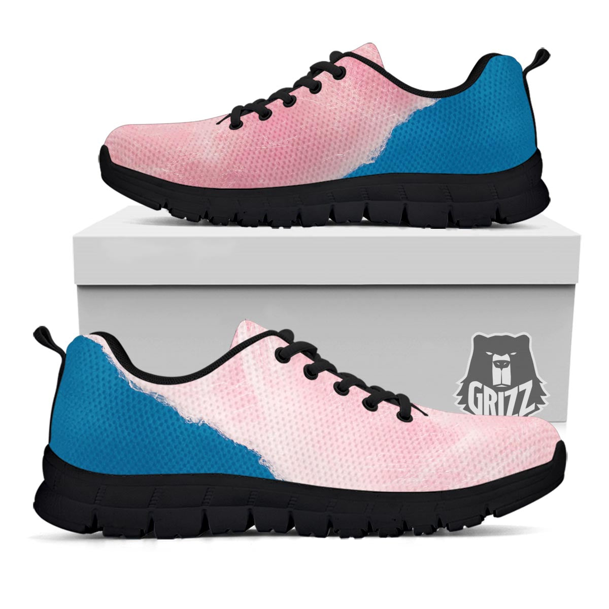 Cotton Candy Sweet Print Black Sneaker-grizzshop