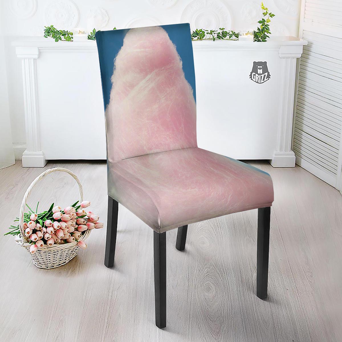 Cotton Candy Sweet Print Dining Chair Slipcover-grizzshop