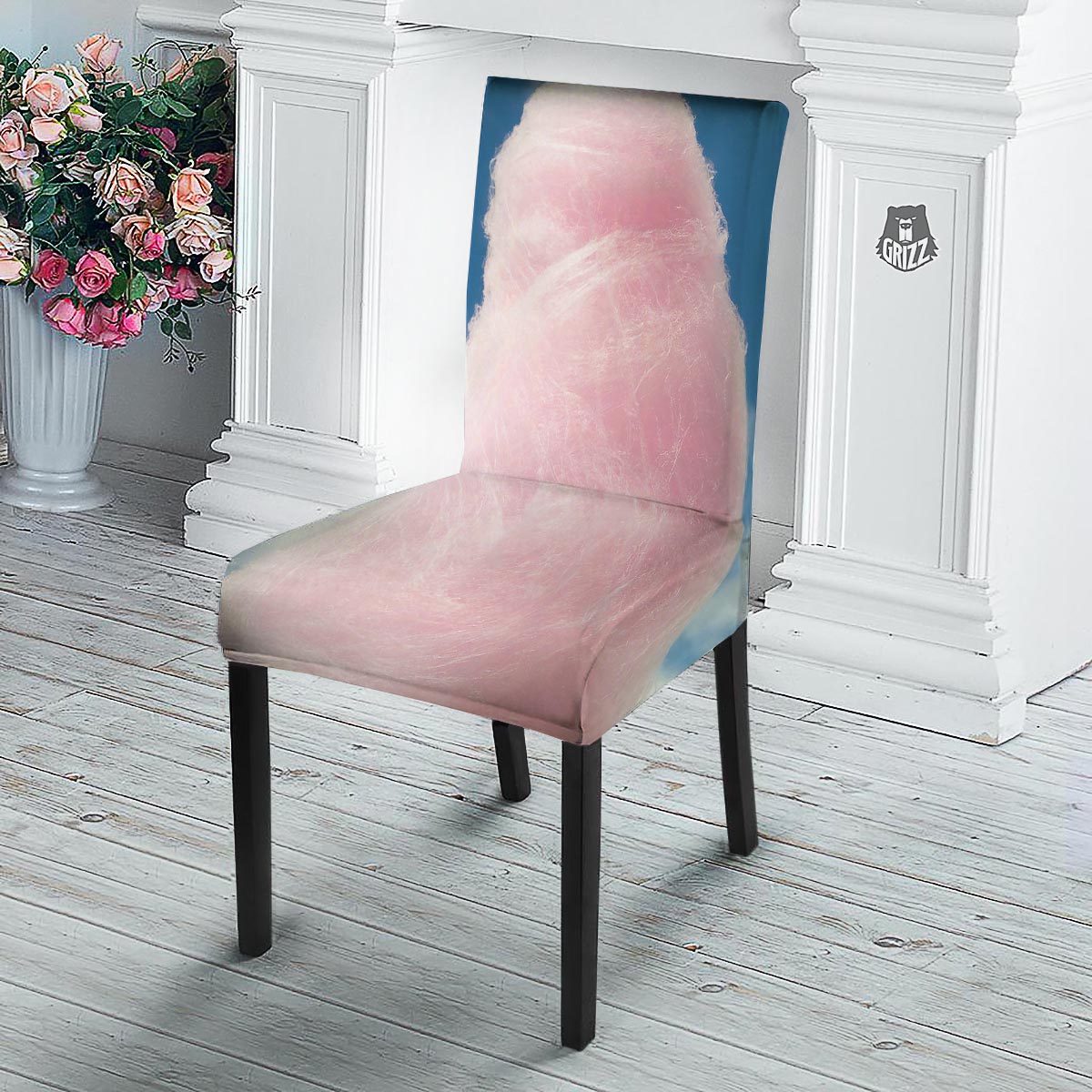 Cotton Candy Sweet Print Dining Chair Slipcover-grizzshop