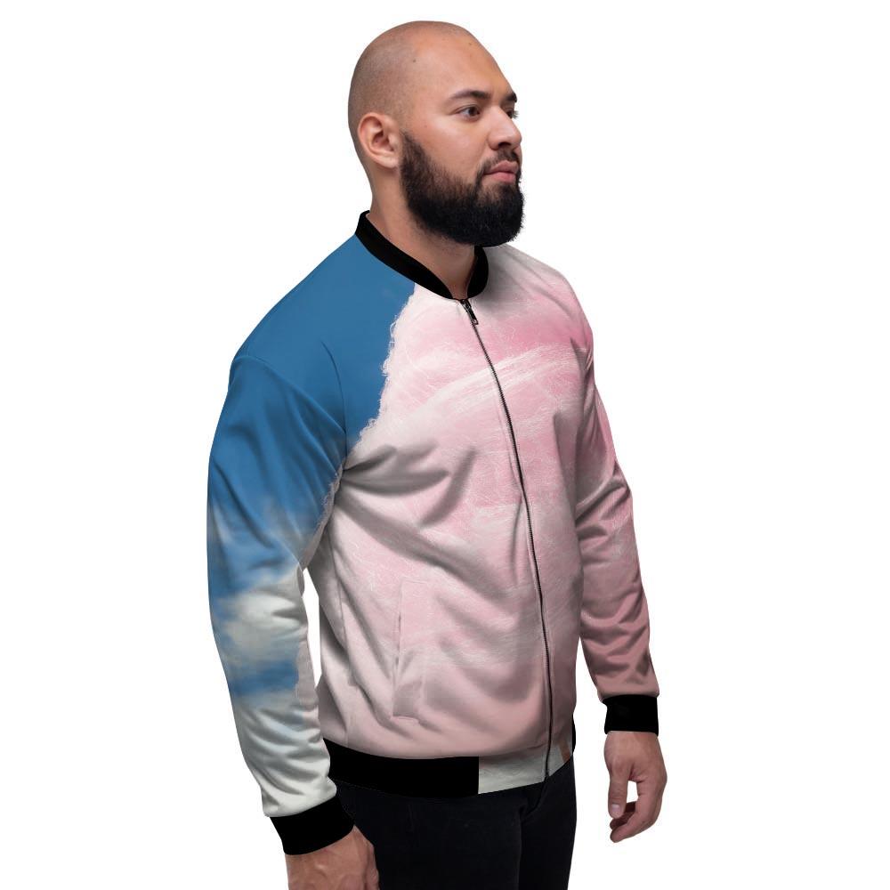 Cotton Candy Sweet Print Men's Bomber Jacket-grizzshop