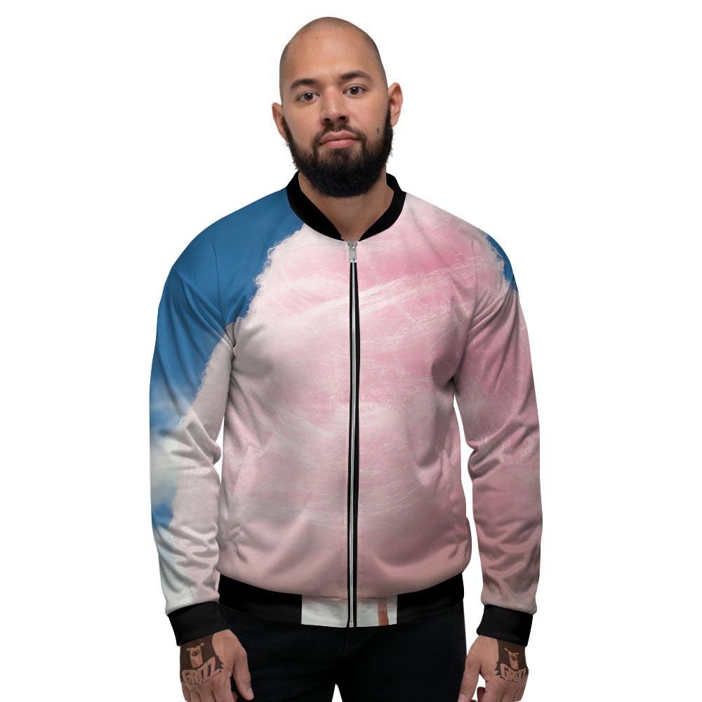 Cotton Candy Sweet Print Men's Bomber Jacket-grizzshop