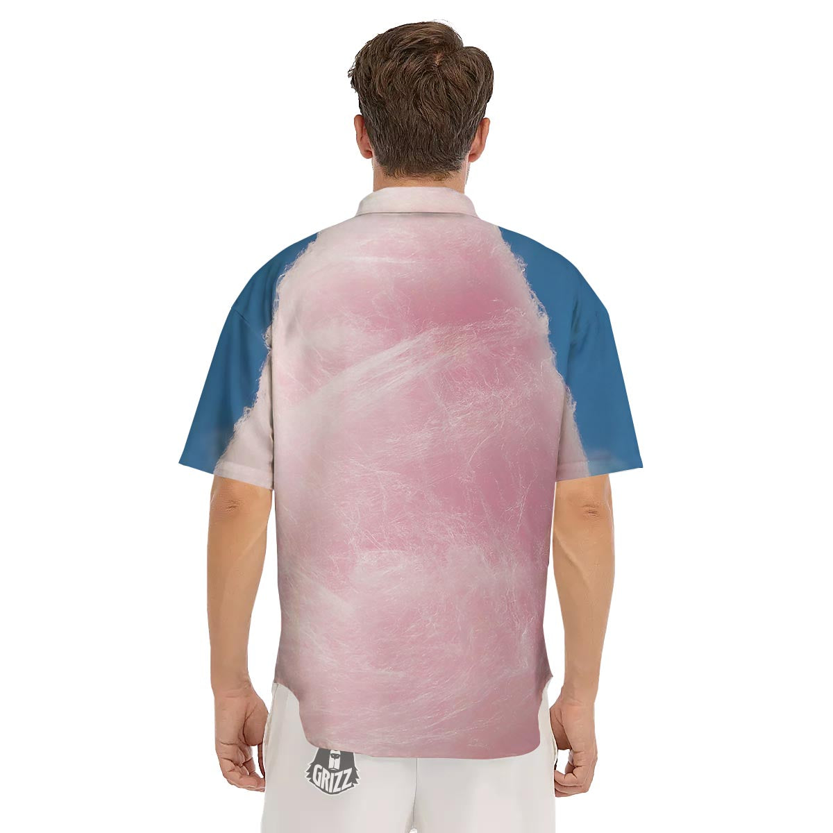 Cotton Candy Sweet Print Men's Short Sleeve Shirts-grizzshop