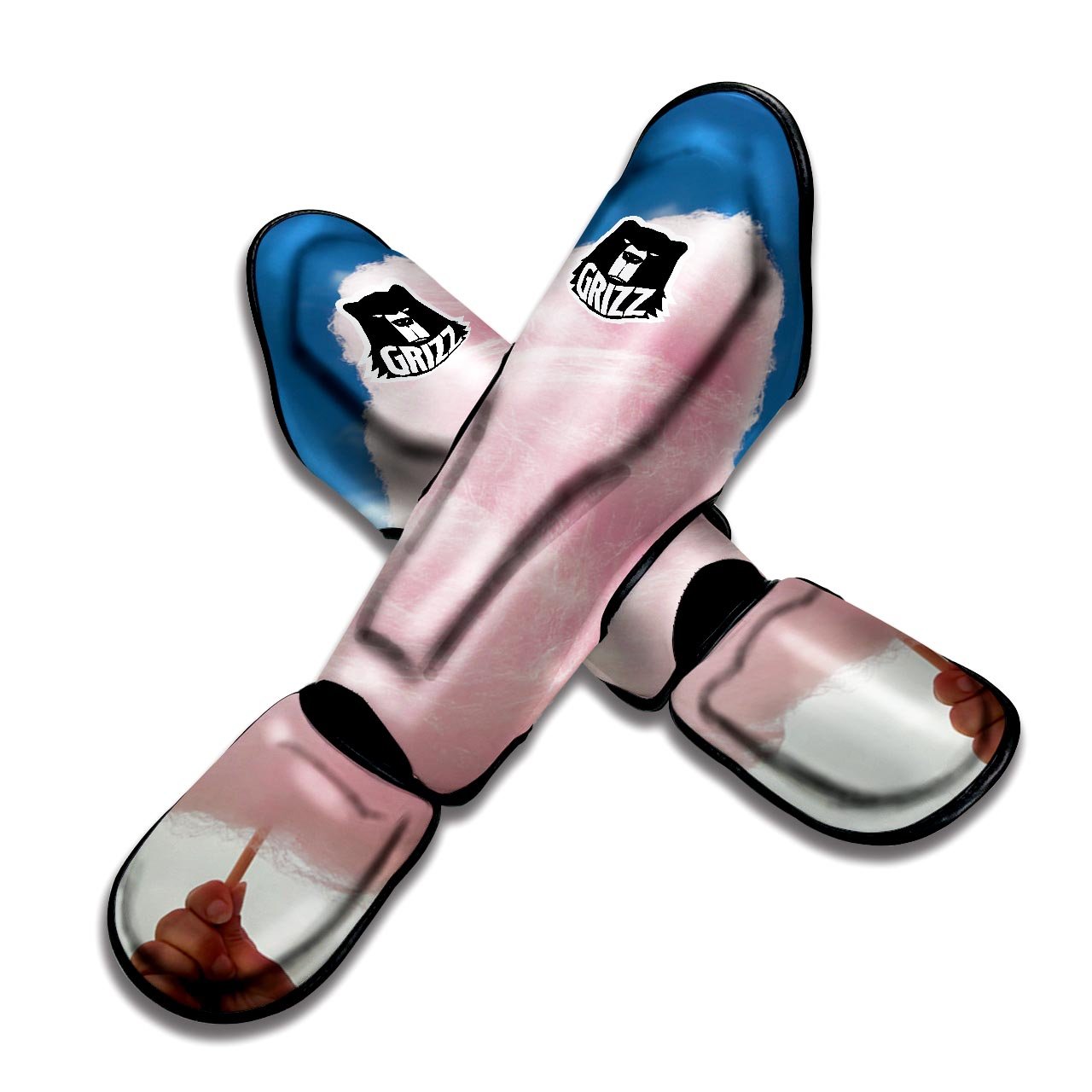 Cotton Candy Sweet Print Muay Thai Shin Guards-grizzshop