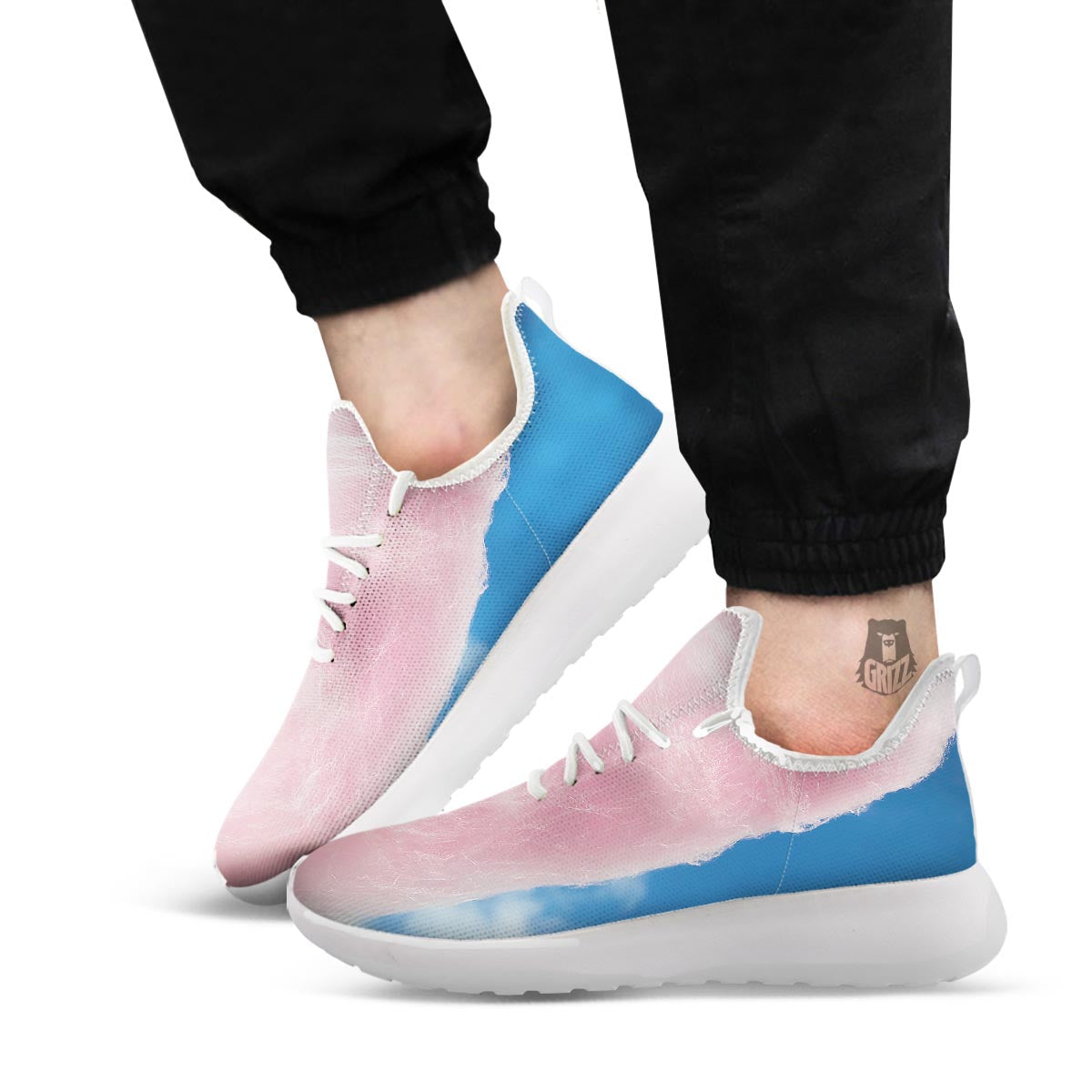 Cotton Candy Sweet Print White Athletic Shoes-grizzshop