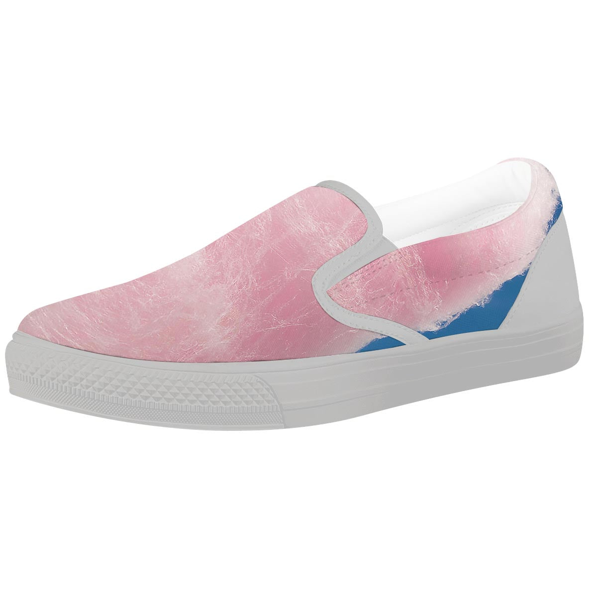 Cotton Candy Sweet Print White Slip On Shoes-grizzshop