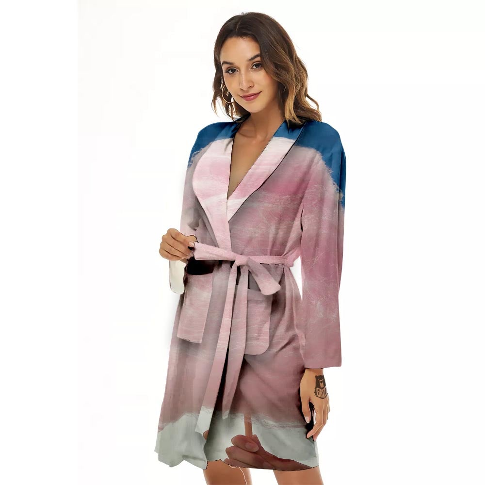Cotton Candy Sweet Print Women's Robe-grizzshop