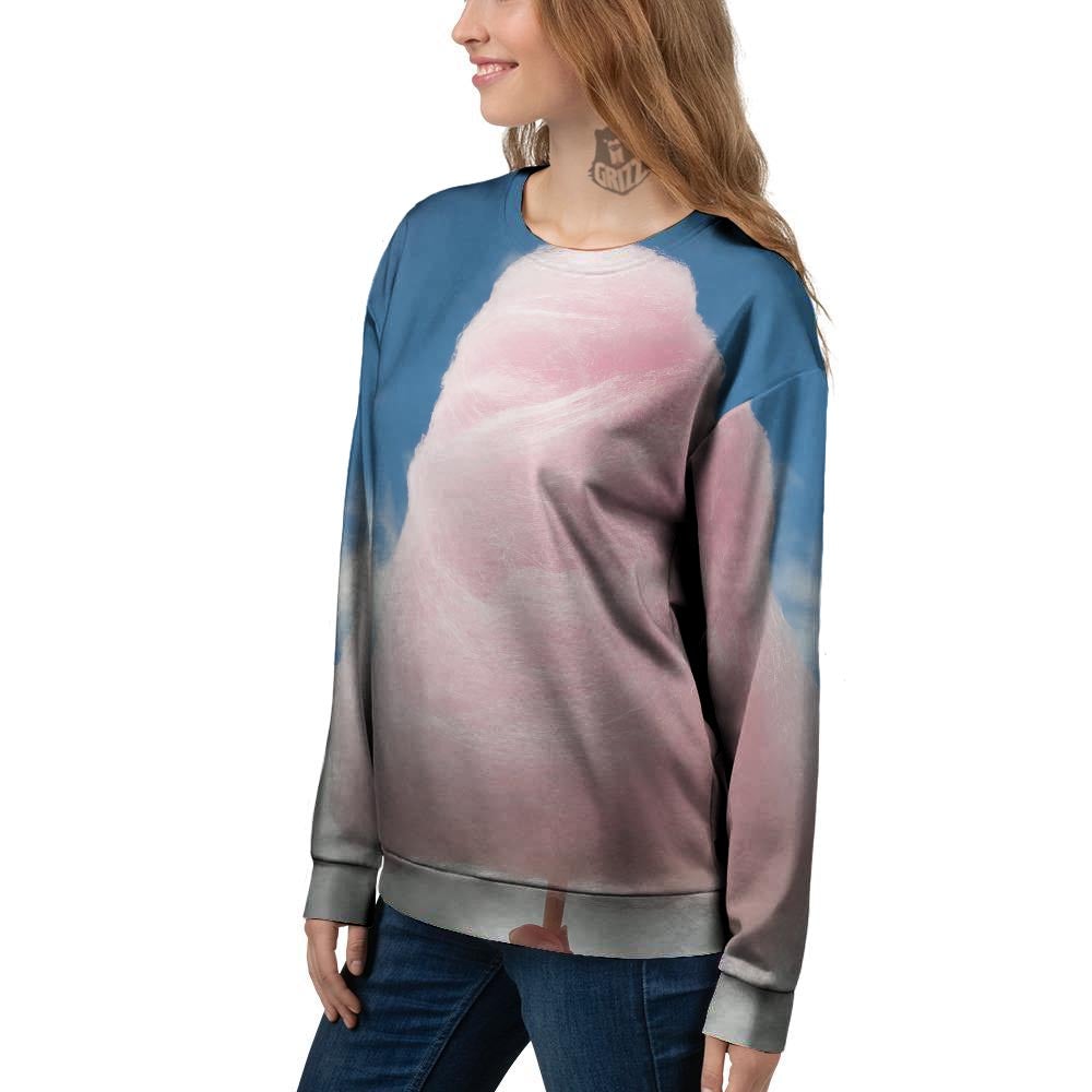 Cotton Candy Sweet Print Women's Sweatshirt-grizzshop