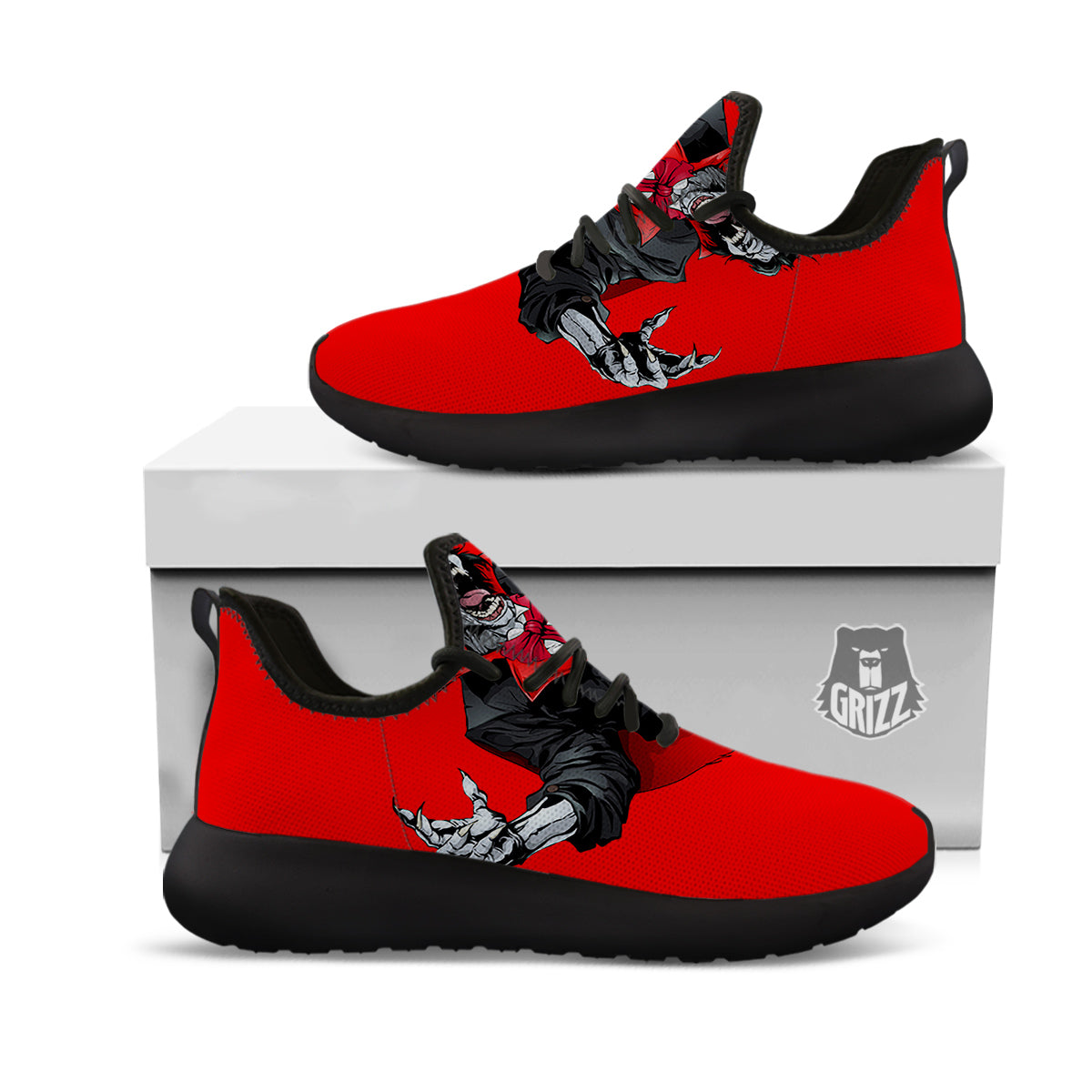 Count Dracula Print Black Athletic Shoes-grizzshop