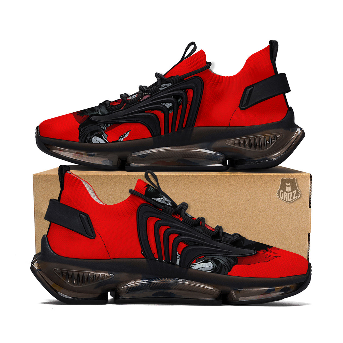 Count Dracula Print Black Gym Shoes-grizzshop