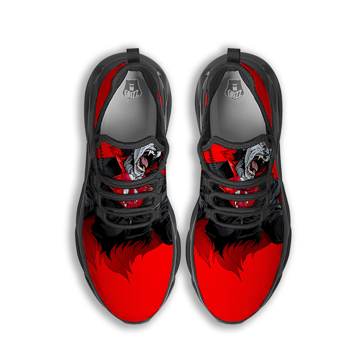 Count Dracula Print Black Running Shoes-grizzshop