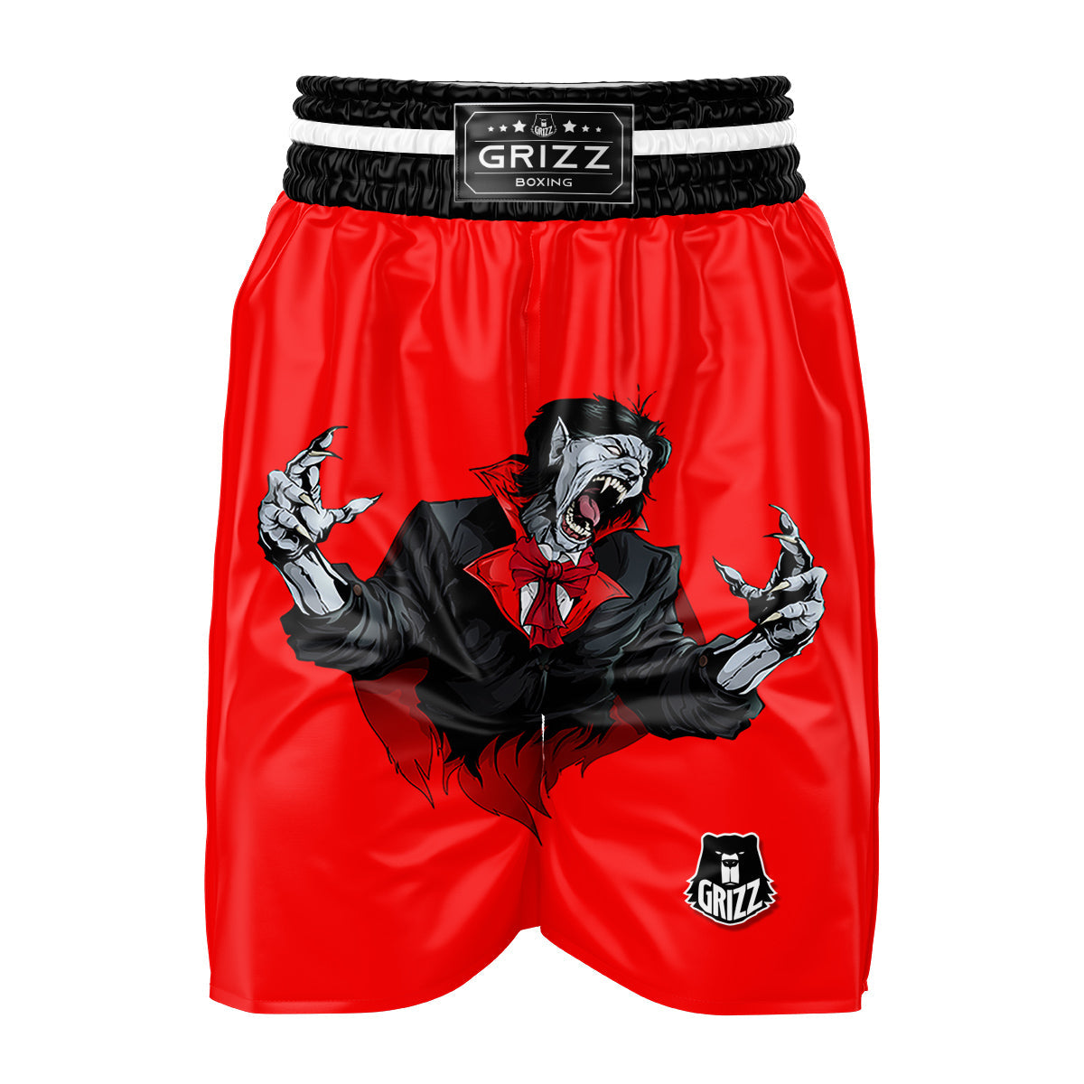 Count Dracula Print Boxing Shorts-grizzshop