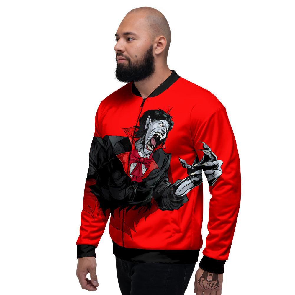 Count Dracula Print Men's Bomber Jacket-grizzshop