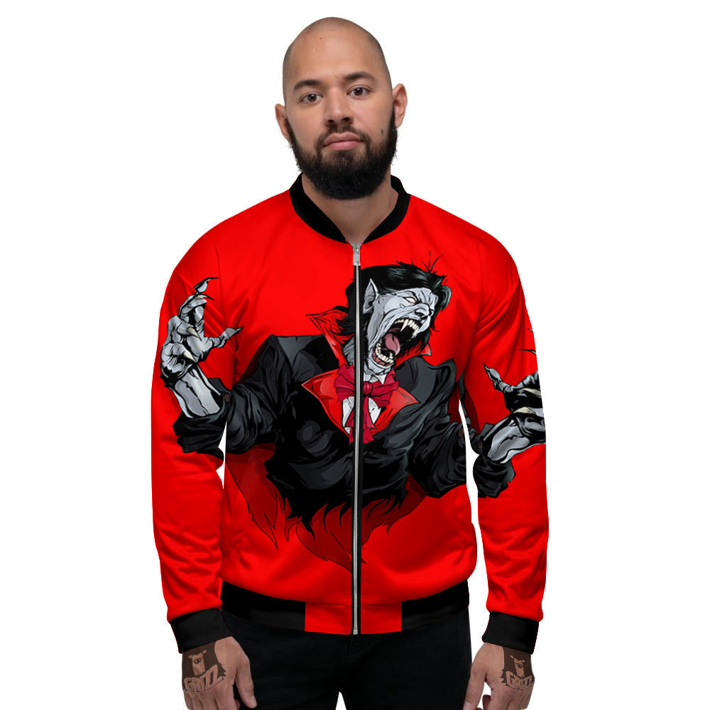 Count Dracula Print Men's Bomber Jacket-grizzshop