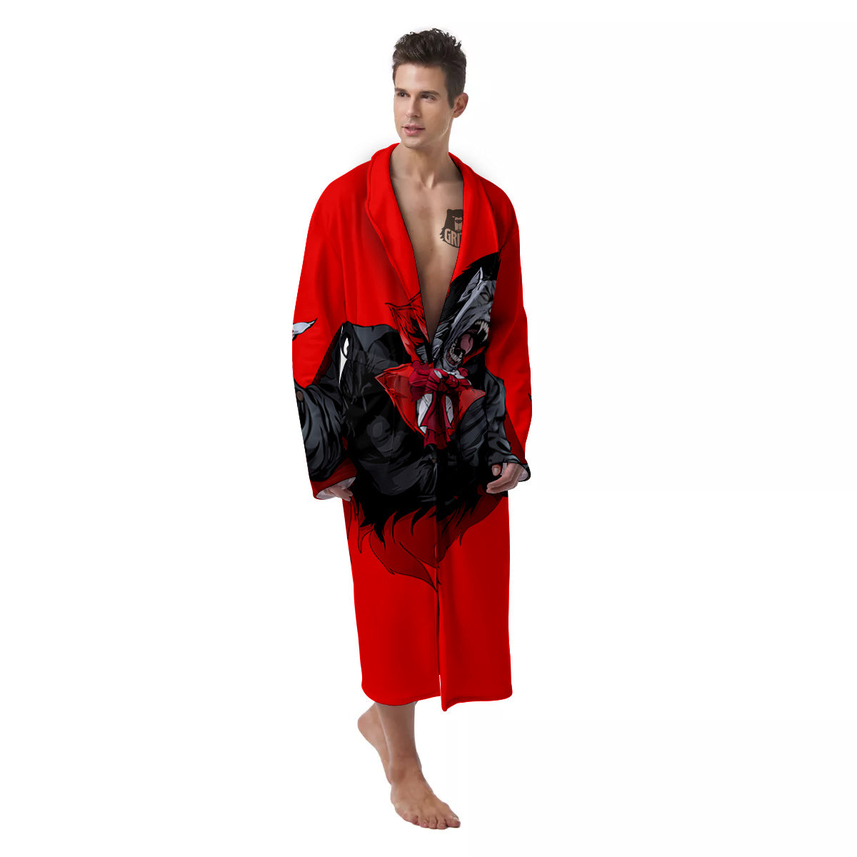 Count Dracula Print Men's Robe-grizzshop