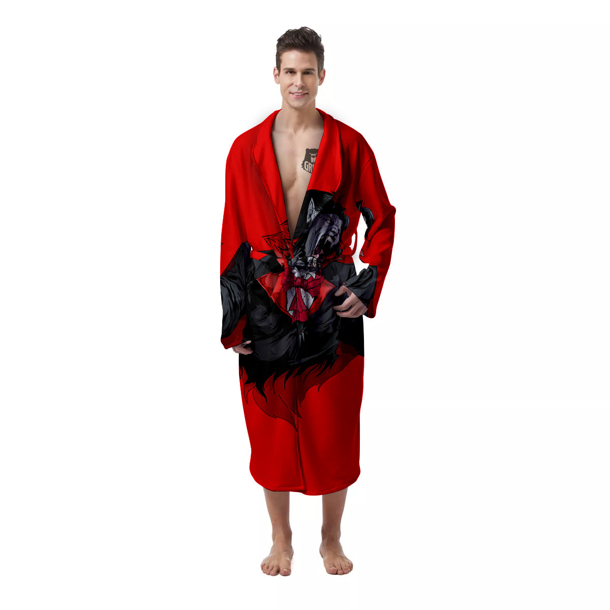 Count Dracula Print Men's Robe-grizzshop