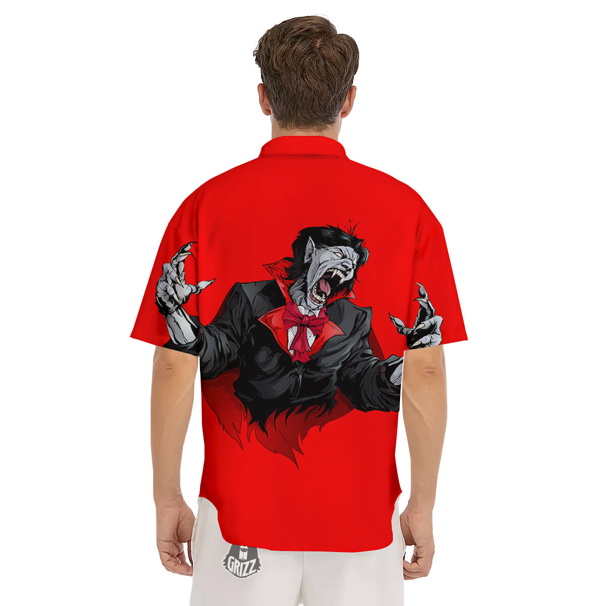 Count Dracula Print Men's Short Sleeve Shirts-grizzshop