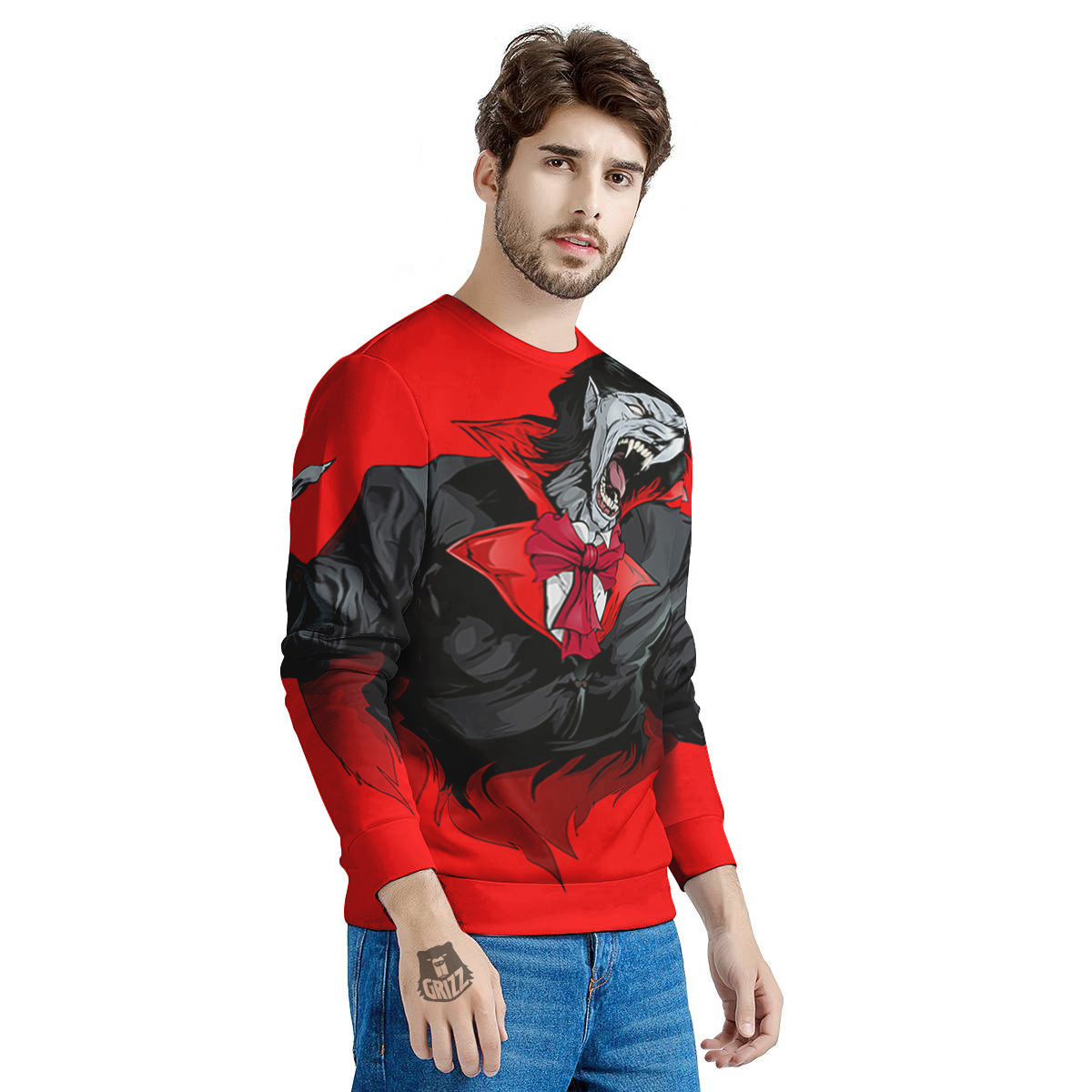 Count Dracula Print Men's Sweatshirt-grizzshop