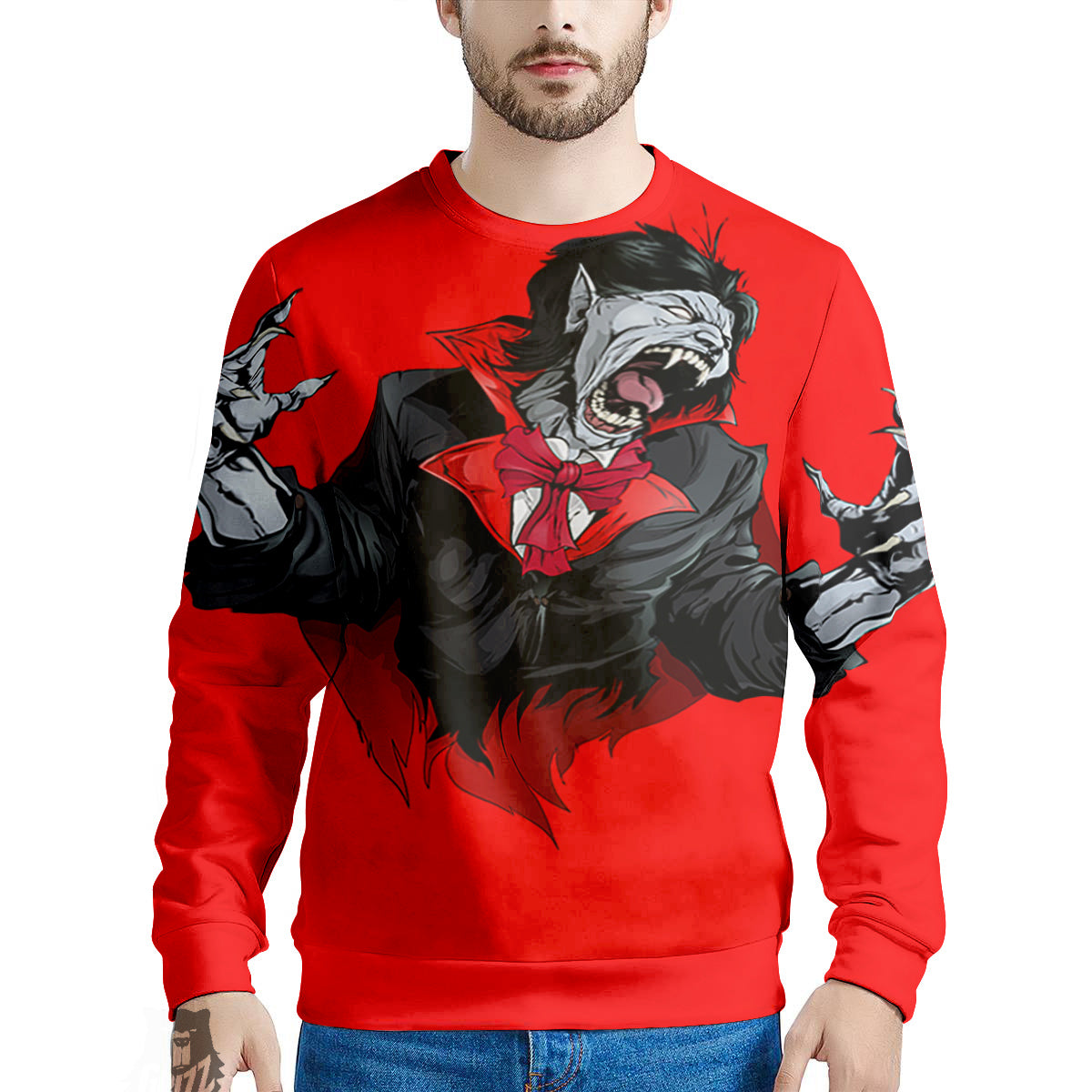 Count Dracula Print Men's Sweatshirt-grizzshop