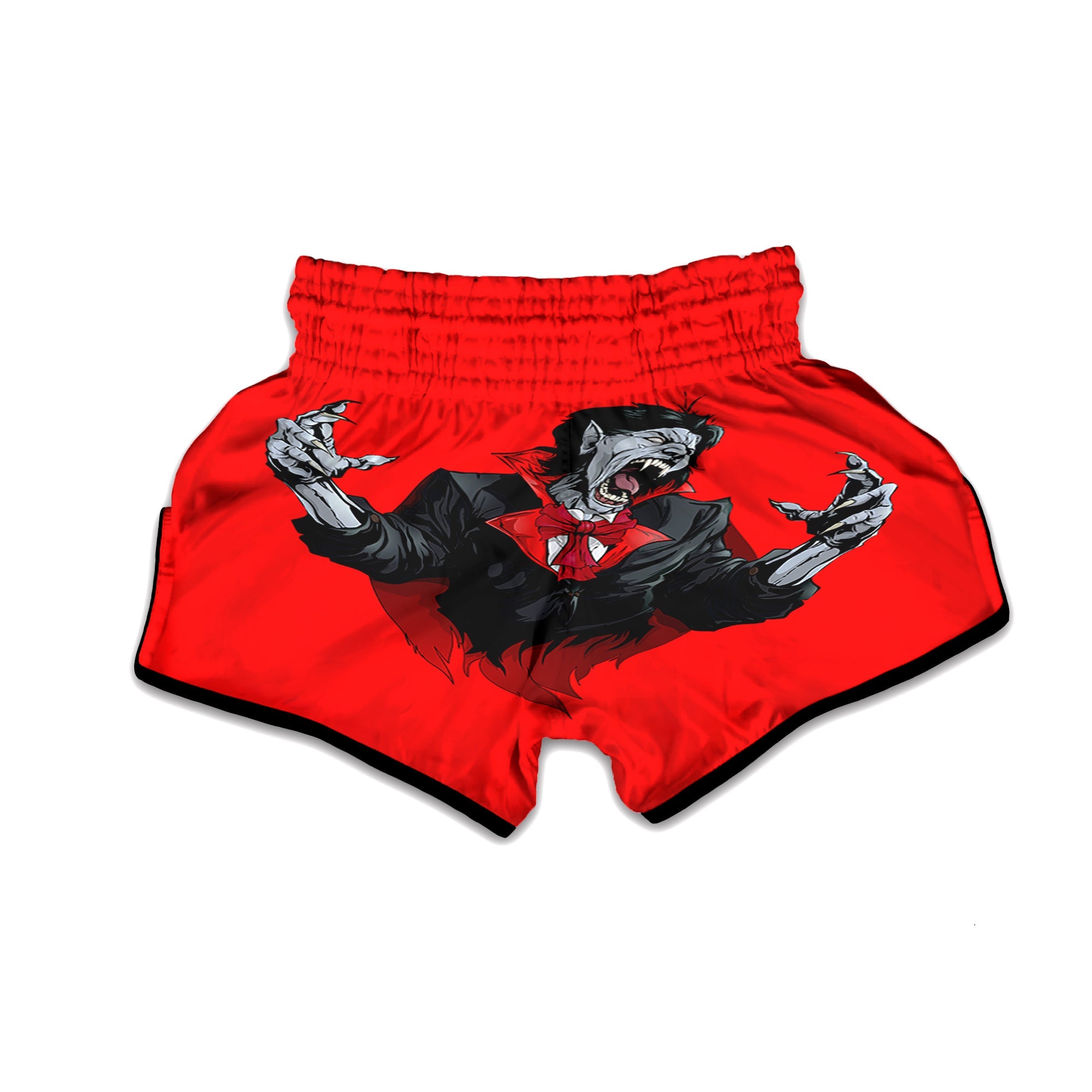 Count Dracula Print Muay Thai Boxing Shorts-grizzshop
