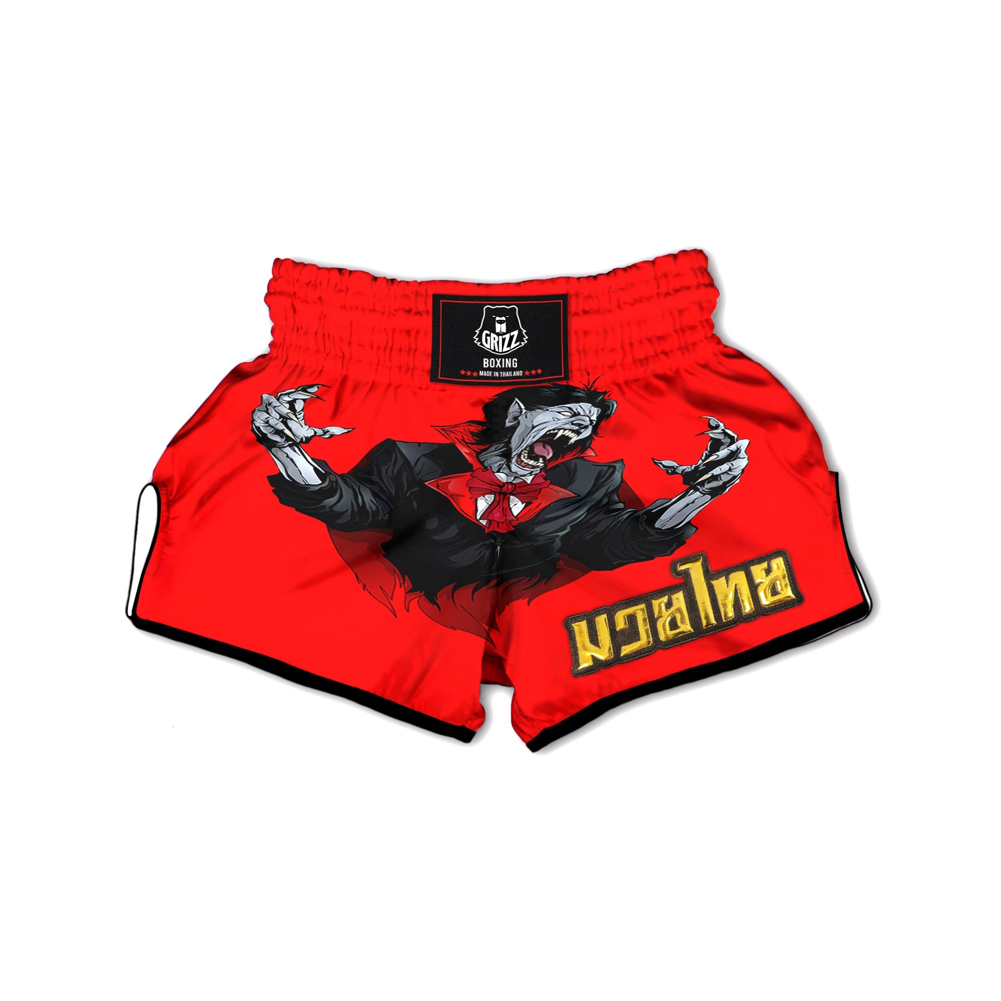 Count Dracula Print Muay Thai Boxing Shorts-grizzshop