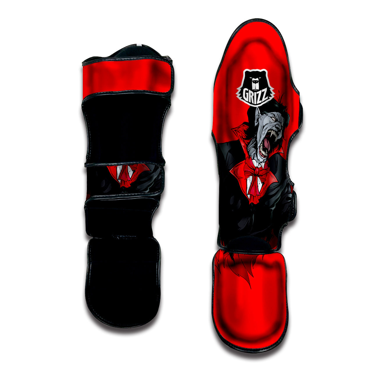 Count Dracula Print Muay Thai Shin Guards-grizzshop