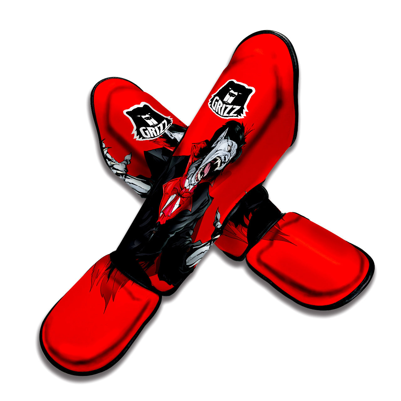 Count Dracula Print Muay Thai Shin Guards-grizzshop