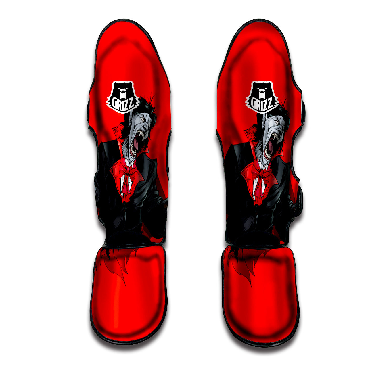 Count Dracula Print Muay Thai Shin Guards-grizzshop
