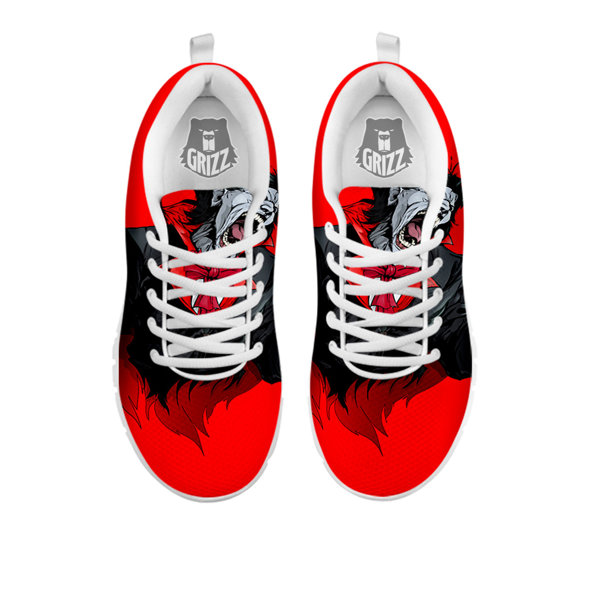Count Dracula Print White Sneaker-grizzshop
