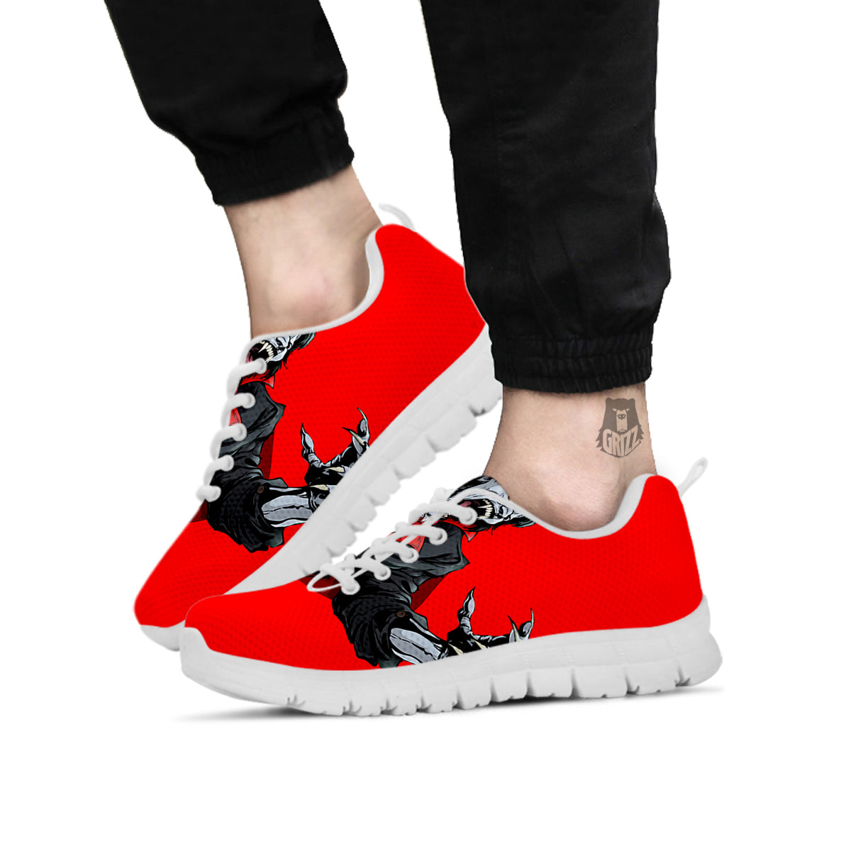 Count Dracula Print White Sneaker-grizzshop