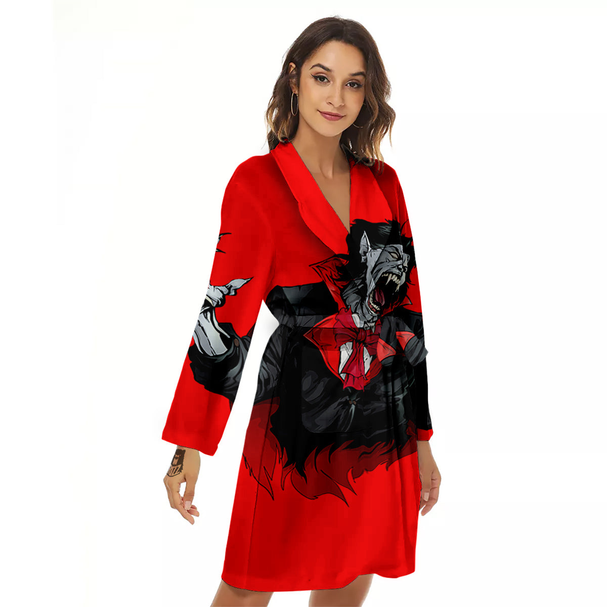 Count Dracula Print Women's Robe-grizzshop