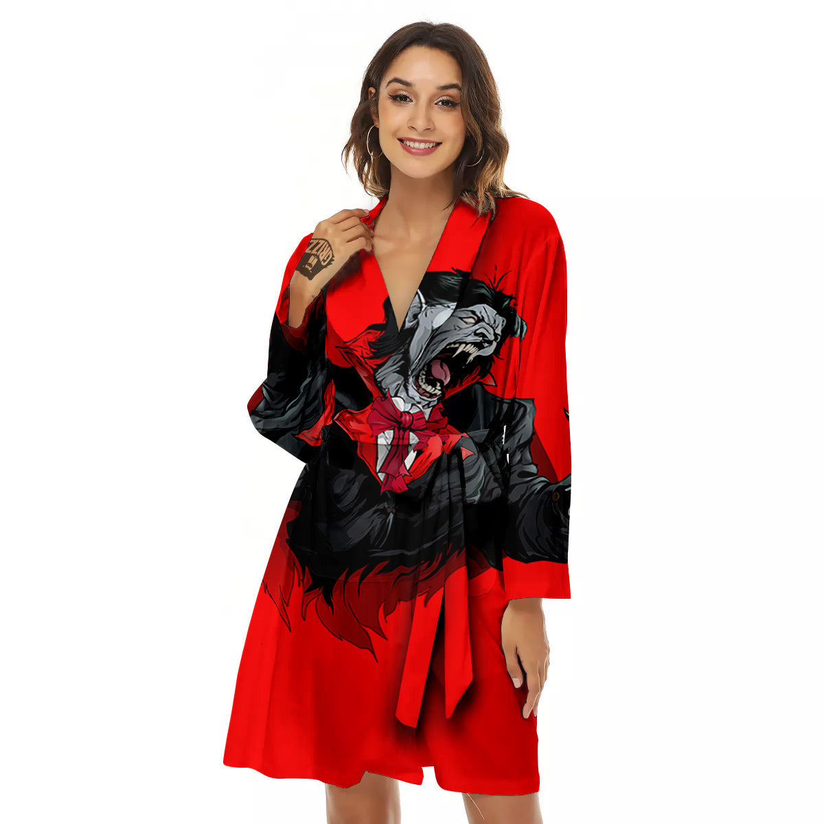 Count Dracula Print Women's Robe-grizzshop