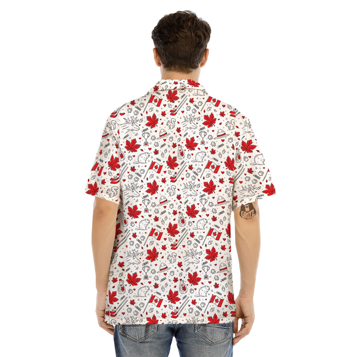 Country Canada Print Pattern Men's Hawaiian Shirt-grizzshop