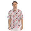 Country Canada Print Pattern Men's Short Sleeve Shirts-grizzshop