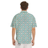 Cow And Cartoon Daisy Print Pattern Men's Short Sleeve Shirts-grizzshop