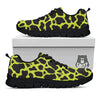 Cow Black And Lime Green Print Pattern Black Sneaker-grizzshop