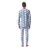 Cow Blue And White Print Pattern Men's Pajamas-grizzshop