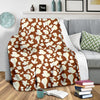 Cow Brown Pattern Print Blanket-grizzshop