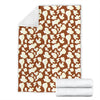 Cow Brown Pattern Print Blanket-grizzshop