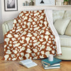 Cow Brown Pattern Print Blanket-grizzshop