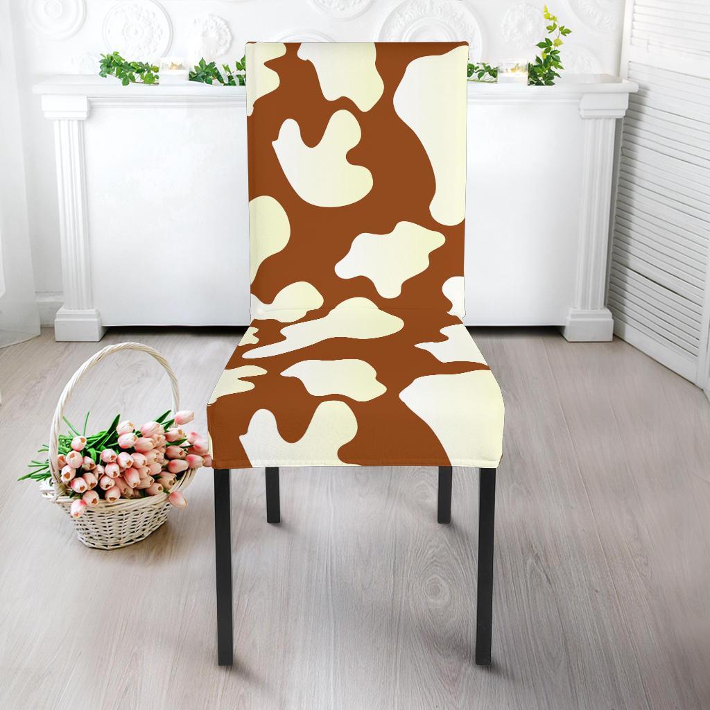 Cow Brown Pattern Print Chair Cover-grizzshop