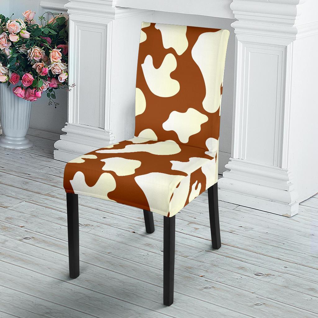 Cow Brown Pattern Print Chair Cover-grizzshop