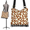 Cow Brown Pattern Print Crossbody Bags-grizzshop