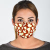 Cow Brown Pattern Print Face Mask-grizzshop