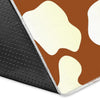 Cow Brown Pattern Print Floor Mat-grizzshop