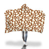 Cow Brown Pattern Print Hooded Blanket-grizzshop